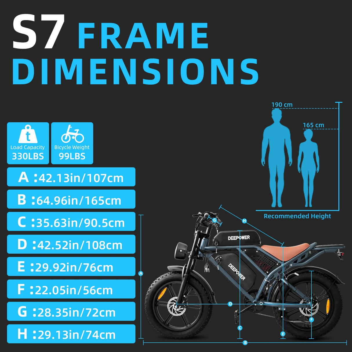 Vélo électrique tout-terrain pour adulte, 1000 W, 48 V, 60 Ah, vitesse maximale de 55 km/h, pneus larges de 20 pouces