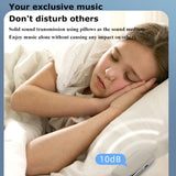 Altavoz Bluetooth 5.2 de conducción ósea con reducción de ruido para colocar debajo de la almohada, reproductor de música estéreo con linterna y ayuda para dormir.