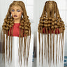 40" Blonde Knotless Bantu Braids Wig | Handmade Full Lace | Baby Hair