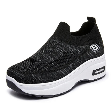 Women Orthopedic Walking Shoes Breathable Mesh Slip-On Sneakers Nursing Work Comfortable Casual Cushion Athletic Running Joggers - Lootquake