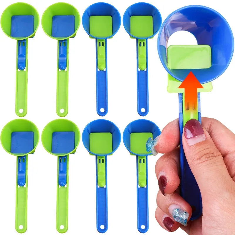 Embudo creativo con cuchara deslizante para preparar proteína en polvo, café, bebidas deportivas y aparatos portátiles de cocina para el hogar.