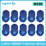 Logitech M330 2.4G Computer Wireless Mouse wi/ USB Receiver Gaming Mouse 1000 DPI Gaming Mice for PC Laptop Silent Mouse 2-10pcs