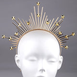 Star Shape Crown Headband Queen's Goddess Halo Halloween Costume Headwear Party Cosplay Headgear Jewelry Accessories - Lootquake
