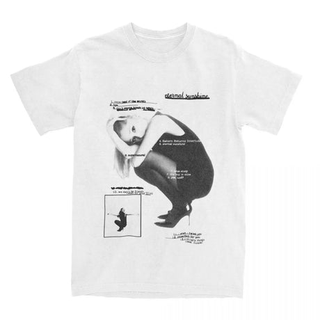Mens T Shirt Ariana Grandes Eternal Sunshine Tracklist Album T-Shirts 2024 Music Tour Tee Shirt Casual Cotton Clothing Plus Size - Lootquake