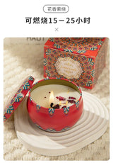 Velas aromáticas de osmanthus y gardenia con pétalos. Pequeñas velas aromáticas románticas para cumpleaños de niñas. Aromaterapia para el hogar.