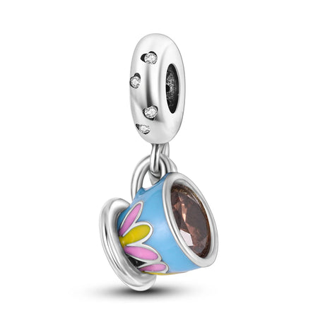 Coffee Cup Charms 925 Silver Beads For Woman Fit Original Bracelet Making Fashion Jewelry - Lootquake