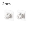 2/4 piezas de abrazaderas autoadhesivas ajustables para barra de cortina, soporte de pared para barra de cortina, sin clavos, para colgar en la pared