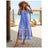 Elegant Dresses For Women Holiday V-Neck Long Dress 3d Vintage Flowers Print Short Sleeve Slit Skirt Summer New Beach Dresses - Lootquake