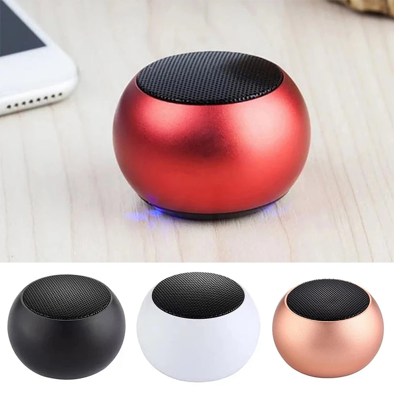 Altavoz inalámbrico Bluetooth 5.3 portátil TWS pequeño de acero metalizado con subwoofer pesado para exteriores, mini altavoz estéreo Bluetooth