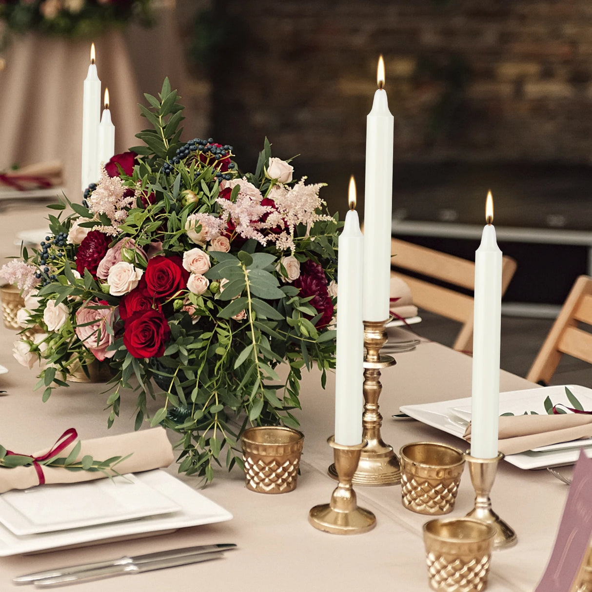 20 Ivory White 4Inch Waxs, Drip-Free, Smoke-Free, Fragrance-Free, Home Dinner Candles, Hand-Pulled, High-Quality, Suitable for Church, Family, Wedding, Party, Seasonal Celebrations, Emergency Situations and Home Decorations,