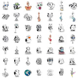 New 925 Silver Animal Series sloth frog Charm Duck pig bear Bead Fit original Bracelet decoration Women Pendant For Jewelry Gift - Lootquake