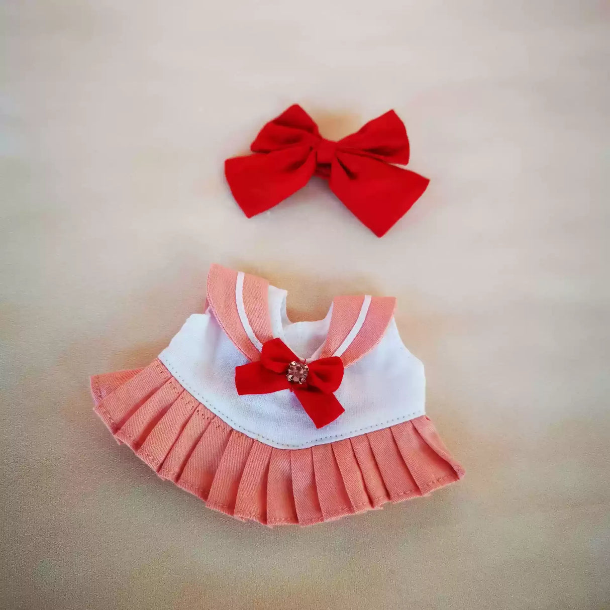 17cm Labubu Clothes V1 Labubu Cute Sailor Uniform Vinyl Doll Labubu Beautiful Cute Kit  Accessories Sitting Party Gifts
