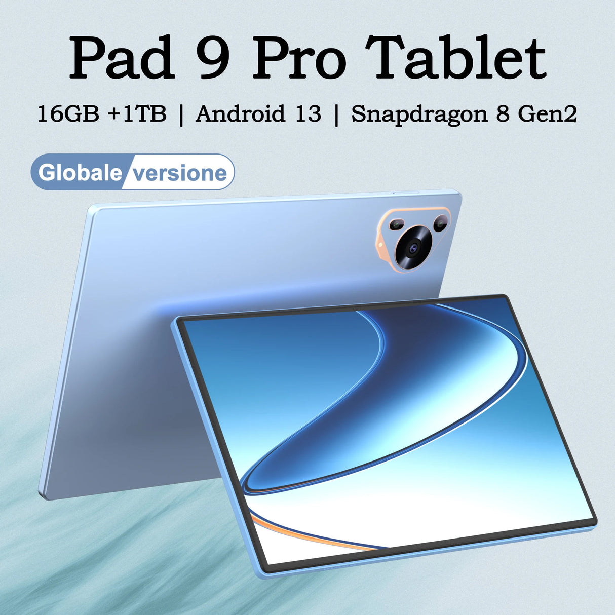 Tablette haute performance Pad 9 Pro 10,1 pouces 2K plein écran 16 Go + 1 To Snapdragon 8 Gen2 Android 13 24MP + 48MP