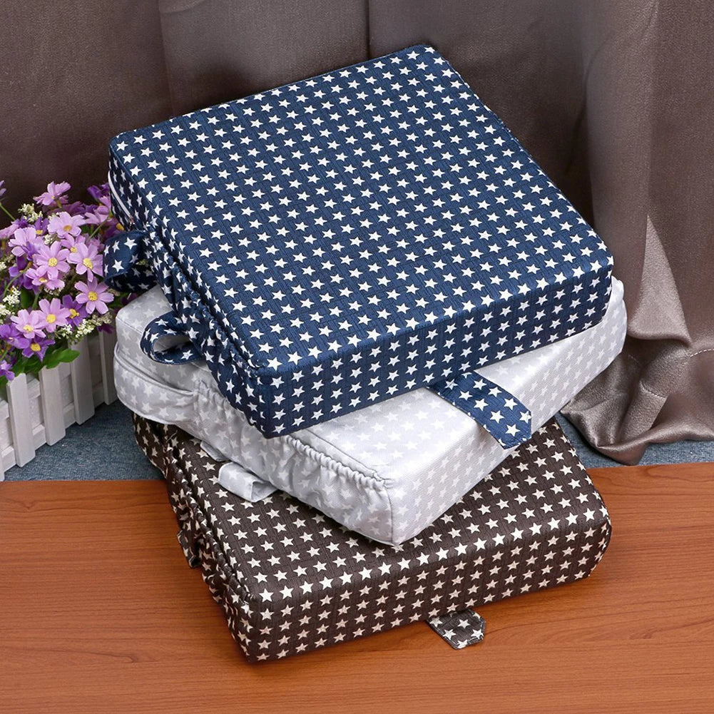 Baby Dining Chair Booster Cushion Removable Kids Highchair Seat Pad Star Chair Heightening Cushion Child Chair Waterproof Seat