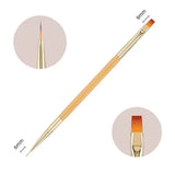 New Dual-ended Nail Brush Acrylic Nail Art Brushes Professional UV Gel Nail Polish Liner Flower Painting Drawing Manicure Tools