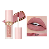 QIBEST 10 Colors Nude Matte Liquid Lipstick Waterproof Silky Lip Gloss Non-Stick Cup Lasting Purple Red Lip Tint Durable Makeup