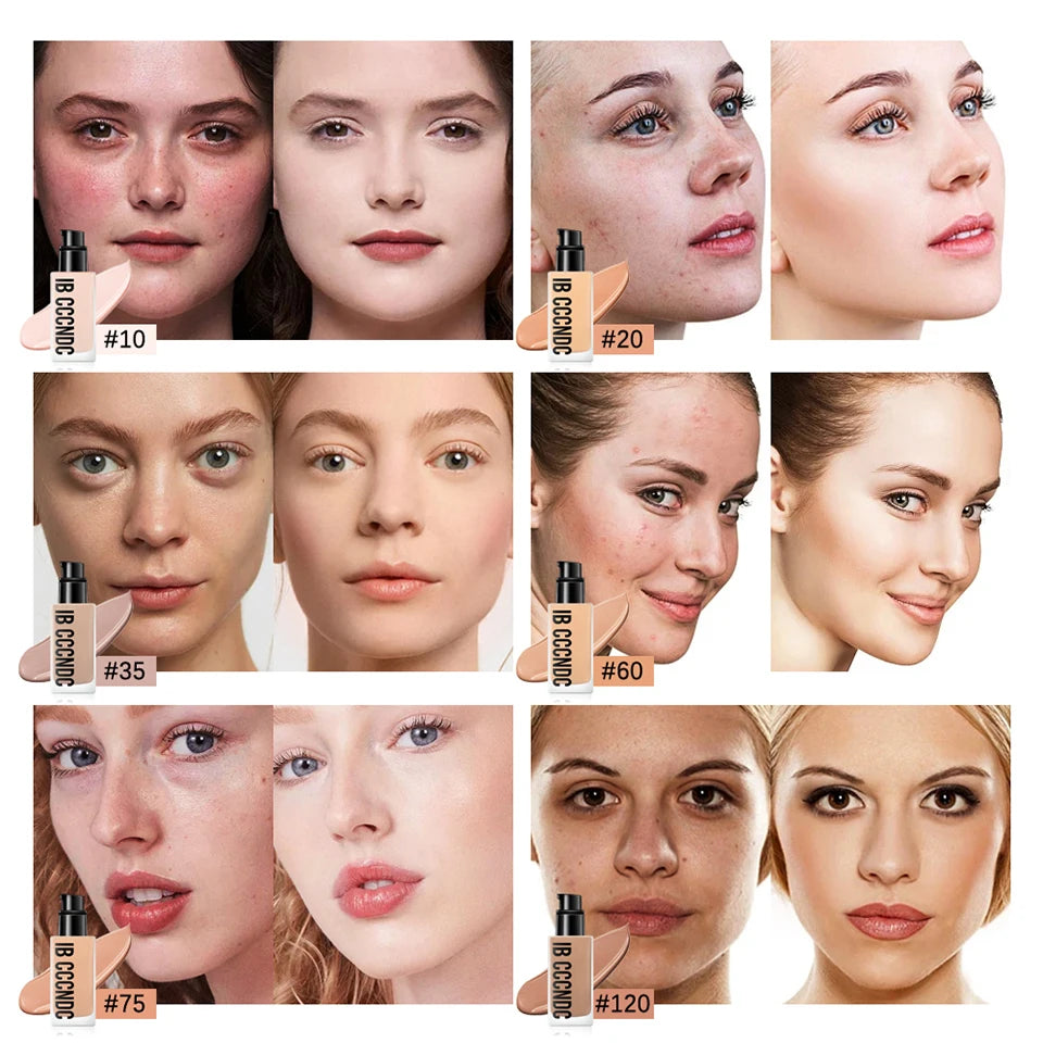 Base de maquillaje de alta cobertura, crema facial, bases cosméticas, maquillaje, resistente al agua, bruma, maquillaje coreano, base de maquillaje CC, BB, completo