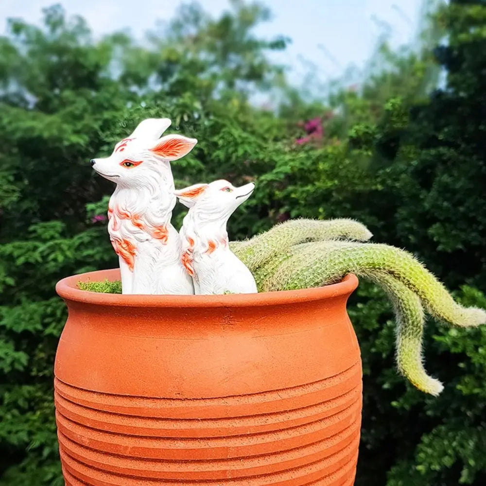 Artesanía de resina, pequeña estatua, exquisita escultura de animal simulado, lindo arte, adorno de escritorio para balcón.