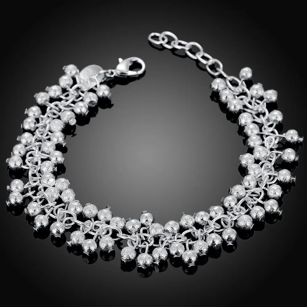 Pulsera de plata de ley 925 con dije de moda para hombre y mujer, cadena de cuerda trenzada, joyería fina, regalo de boda, fiesta y Navidad.