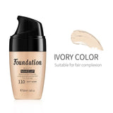 LAIKOU Base de maquillaje líquida hidratante de larga duración, cosmética facial, iluminadora natural, tono base, maquillaje, 30 ml