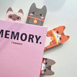 30 marcadores de gato de doble cara para estudiantes, libros de lectura, etiquetas, tarjetas de papel, libros, suministros de oficina, marcadores decorativos DIY.