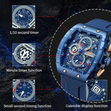 2025 New VA VA VOOM Top Brand Men Watches Luxury Square Sports Quartz Watch Waterproof Multifunctional Chronograph Watch for Men - Lootquake