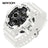 SANDA 3168 White Sport Watch  LED Digital 50M Waterproof Watch Men Multifunction Clock Relogio Masculino Men Military Watches - Lootquake