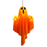 Adornos colgantes de fantasmas de Halloween, luces blancas voladoras, árbol, ventana, pared, adorno aterrador, 50 x 40 cm