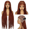 36" Purple Knotless Box Braids Wig | Transparent Full Lace | Baby Hair | Synthetic