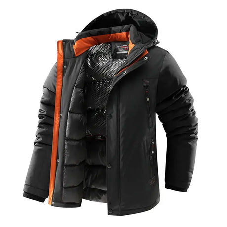Winter Men Long Snow Hooded Parkas Man Mountain Ski Thermal Coats Men -30 Degree Thicken Windbreaker Down Padded Jacket Clothing - Lootquake