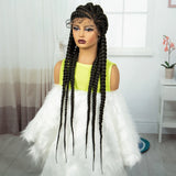 36" Long Cornrow Knotless Braids Wig | Full Lace | Baby Hair