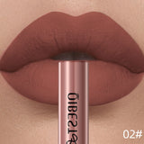 QIBEST Rouge à lèvres liquide mat Waterproof longue tenue Velours Gloss à lèvres Tube de teinte Pigment Nude mat Rouge à lèvres Maquillage des lèvres