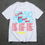 New Summer Hip Hop T Shirt Men Women Cactus Jack Harajuku T-Shirts WISH YOU WERE HERE Letter Print Tee Tops - Lootquake