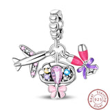 Juego de tres piezas de abalorios de 3 mm con diseño de princesa de golf y hámster, para hacer joyas finas.
