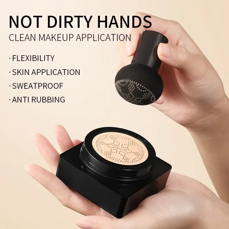Base de maquillaje Magic Foundation Mushroom Head Air Cushion CC Cream, resistente al agua, iluminadora, base de maquillaje para mujer, maquillaje facial, cosmética coreana.