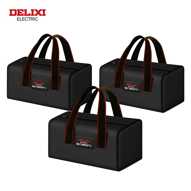 Bolsa de herramientas DELIXI ELECTRIC de tela Oxford, portátil, para electricistas y carpinteros, ideal para el hogar y el taller.