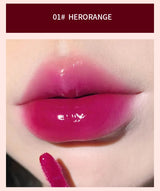 Laque à lèvres légère effet verre HERORANGE - Brillance miroir, formule hydratante ; anti-bavures, longue tenue et éclaircissante pour la peau