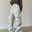 Autumn Winter New Ladies Cargo Jeans American Street Style Baggy Cargo Pants Women Blue Multi-pocket Wide Leg Jeans for Women - Lootquake
