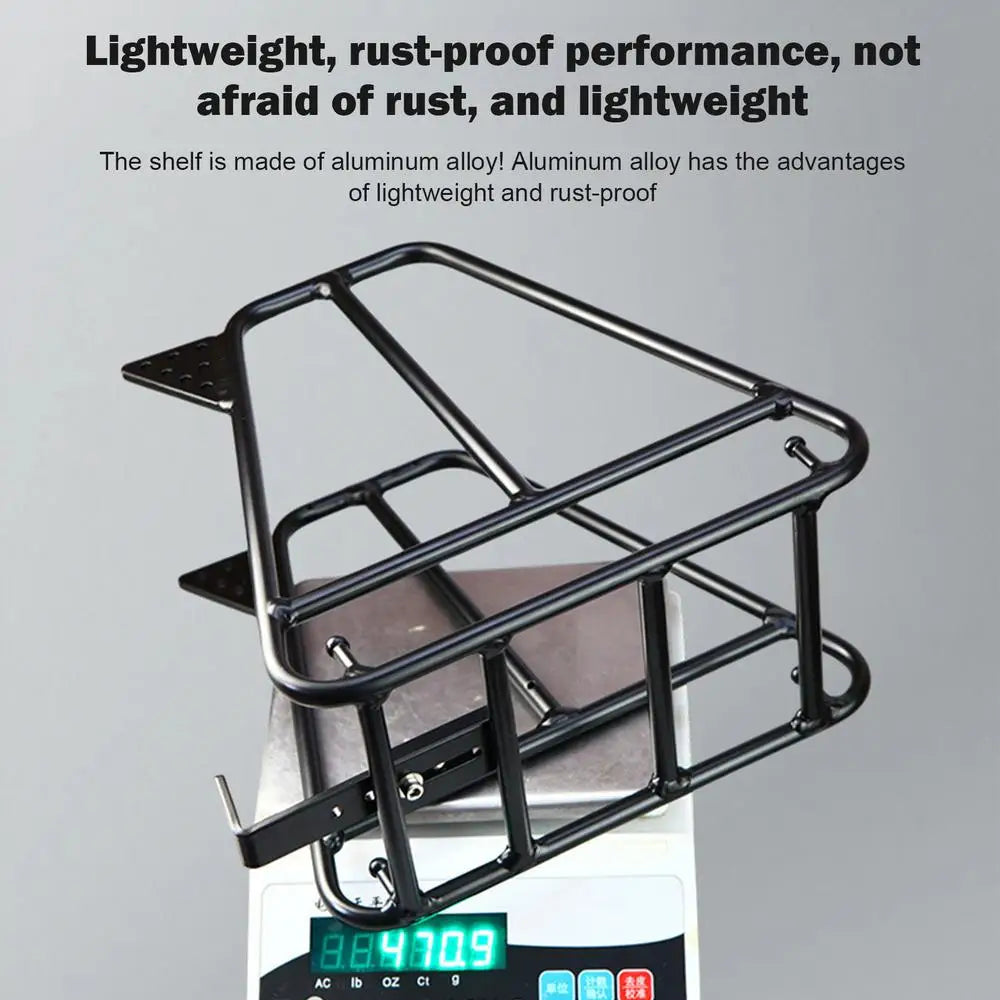 Cycling Cargo Rack Luggage Touring Carrier Racks Front Pannier Rack for Cycling Equipment Stand Footstock for Enhanced Stability