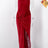 Elegant Velvet Knot Side Split Strapless Maxi Dress Women Back Bandage Off Shoulder Sleeveless Evening Long Dress Party Vestidos - Lootquake