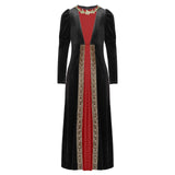 Girls Velvet Medieval Princess Dress Long Sleeve Renaissance Retro Robe Ancient Roman Long Dress for Halloween Carnival Party - Lootquake