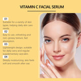 Suero facial hidratante con vitamina C: nutritivo, mejora la elasticidad de la piel y reduce las líneas de expresión. Esencia diaria para el cuidado de la piel.