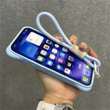 Diy Charms Holes Liquid Silicone Soft Case for iPhone