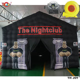 Tente gonflable portable pour discothèque, 7 x 5 m, machine à brouillard et lumière disco, cube noir, livraison gratuite