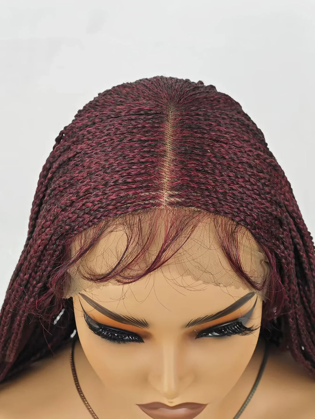 30 Inch Knotless Box Braids Wig | Full Lace Front | Deep Wave | Lightweight | For Black Women