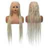 36" Heart Box Braids Lace Wig | Full Lace Cornrow Braids | Synthetic Braided Wig for Black Women | Clearance