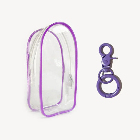 Colorful Transparent Protector Case Organizer Box for 17cm Labubu Plush Dolls Outdoor Display Bag With Keychain Doll Accessories - Lootquake