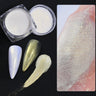 1/2PC Pearl White Mermaid Aurora Chrome Nail Powder Metallic Neon Rainbow Dust Nail Art Gel Polish Supplies Mirror Chrome Powder