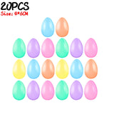 10/50PCS Colorful Easter Eggs Plastic Fillable Bird Pigeon Eggs DIY Craft Easter Party Home Decoration Funny Kids Opening Toys - Lootquake