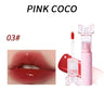 Cute Bow Water Mirror Lip Glaze Peach Pink Lipstick Liquid Moisturizing Non-stick Lip Gloss Makeup Sexy Red Lip Tint Cosmetics
